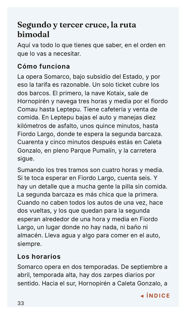 Página del capítulo 4 sobre las barcazas